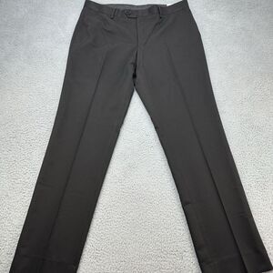 Savile Row Mens Strand Black Straight Dress Pants Trousers Sz 42 R 40‎ W Formal